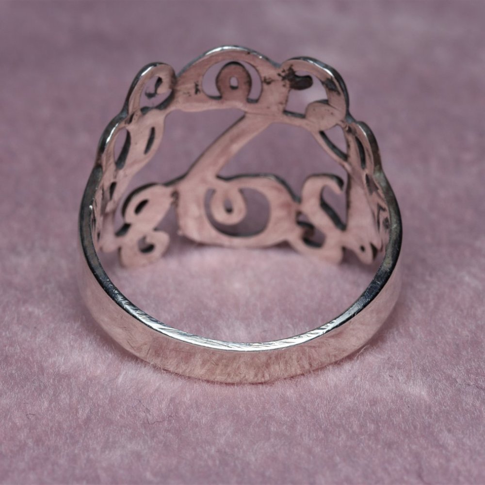 Sterling Silver Initial Ring - image 4